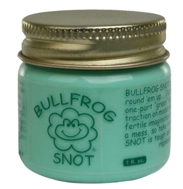 Bullfrog Snot - 1oz 29.6mL -- Liquid Plastic Traction Tire for Locomotives