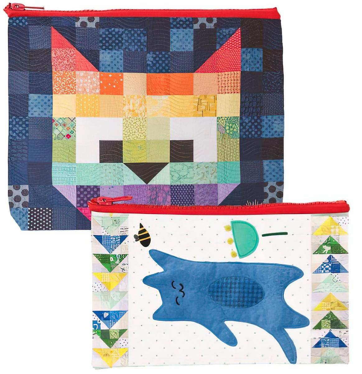 Patchwork Cats Eco Pouch Set