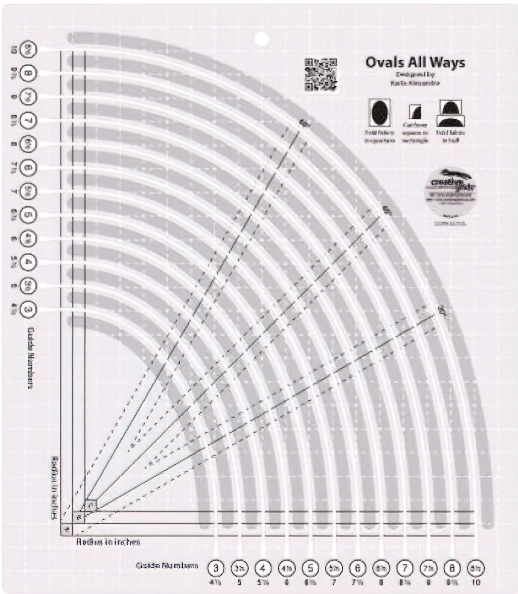 Creative Grids Ovals All Ways Ruler CGRKAOVAL