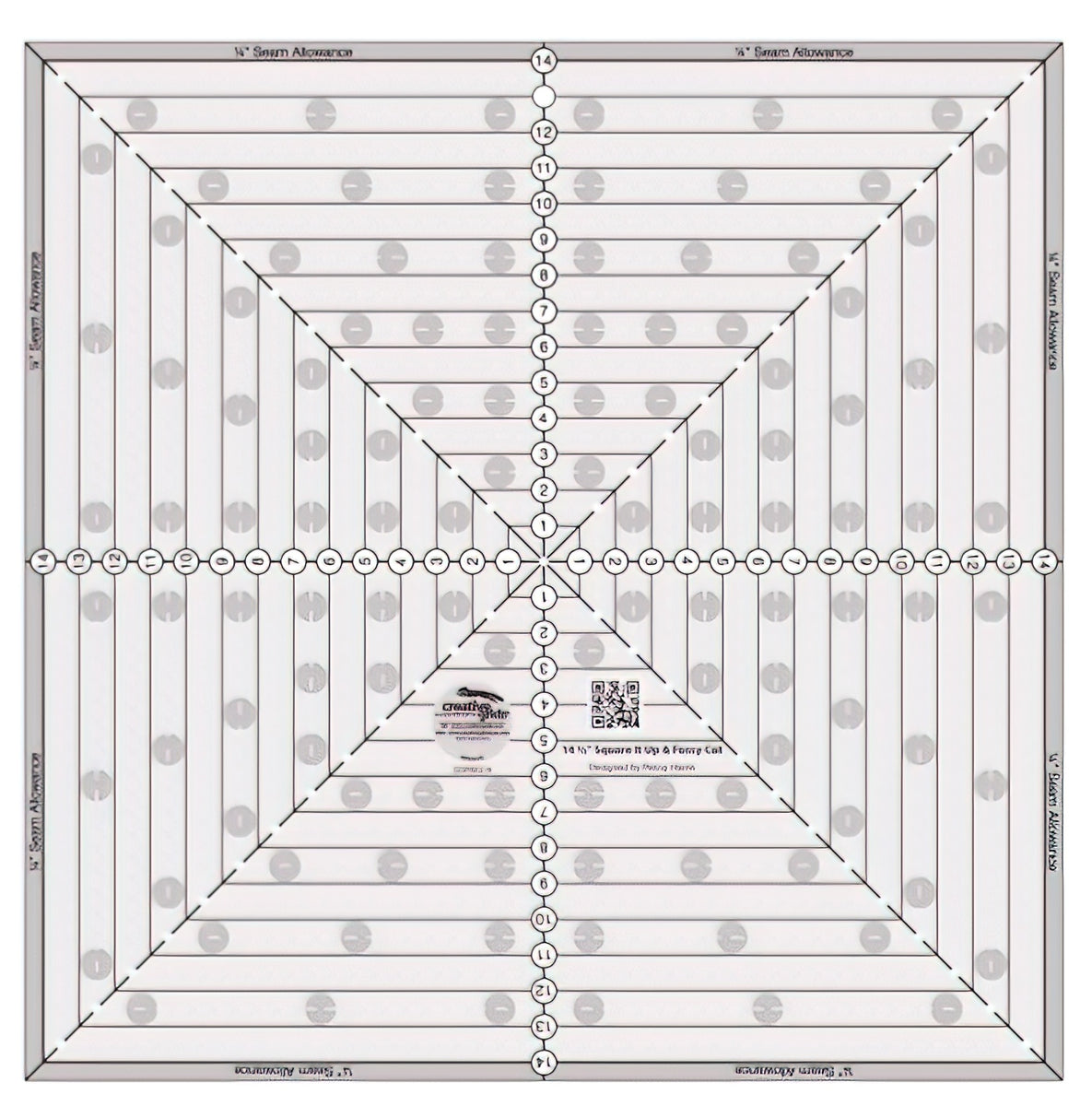 Creative Grids 14-1/2in Square It Up or Fussy Cut Square CGRSQ14