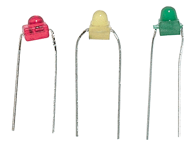 Micro Mini Light Emiting Diodes (LEDs) - 1/16"1.5mm Diameter -- 6 Each; Red, Green, Yellow pkg(18)