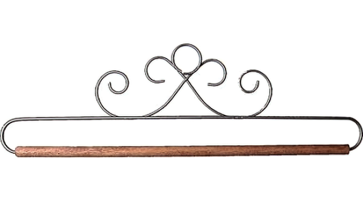 12in French Curls Gray Fabric Holder by Ackfeld