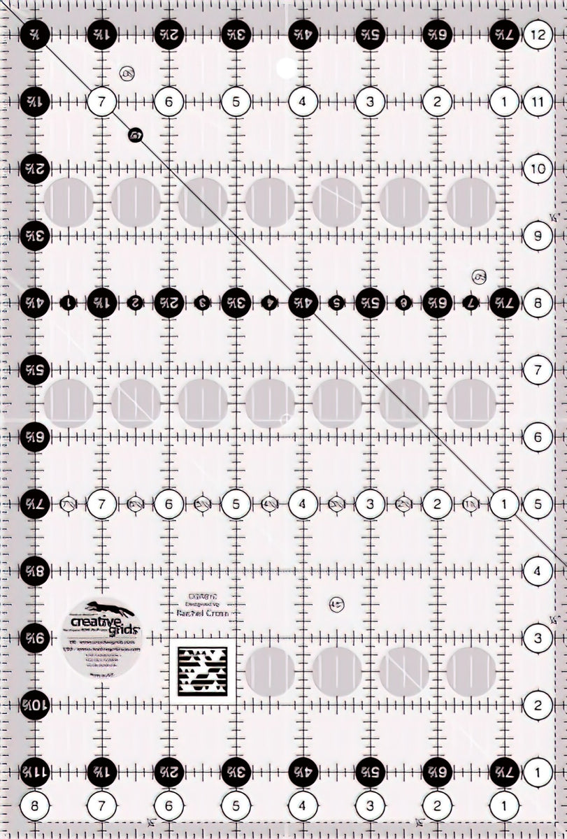 Creative Grids 8-1/2 inch x 12-1/2 inch Rectangle Ruler CGR812