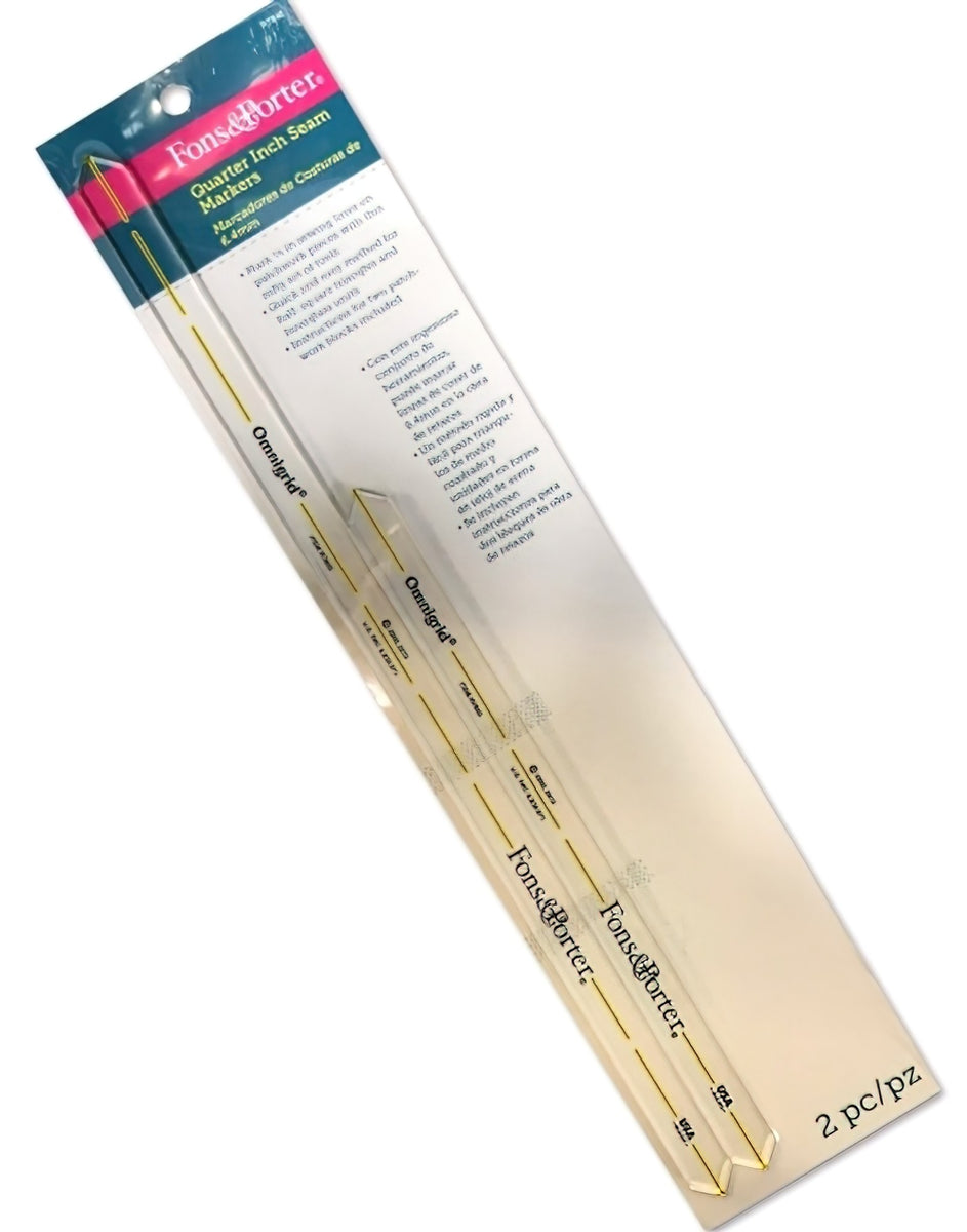 Quarter Inch Seam Markers 8 & 12 inch by Fons & Porter