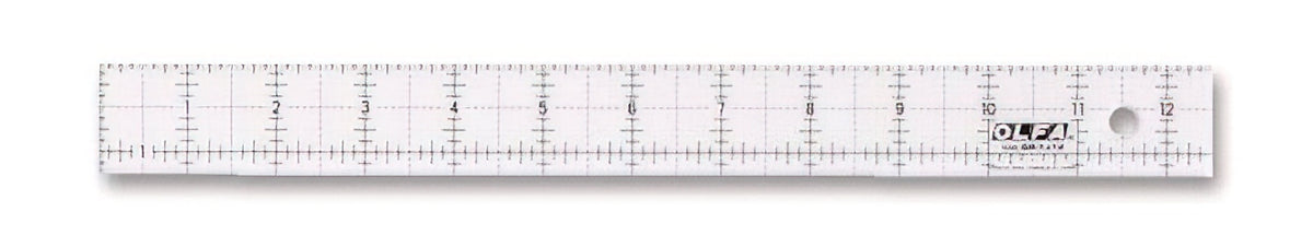 Frosted Acrylic Olfa Ruler 1 x 12 - The Companion