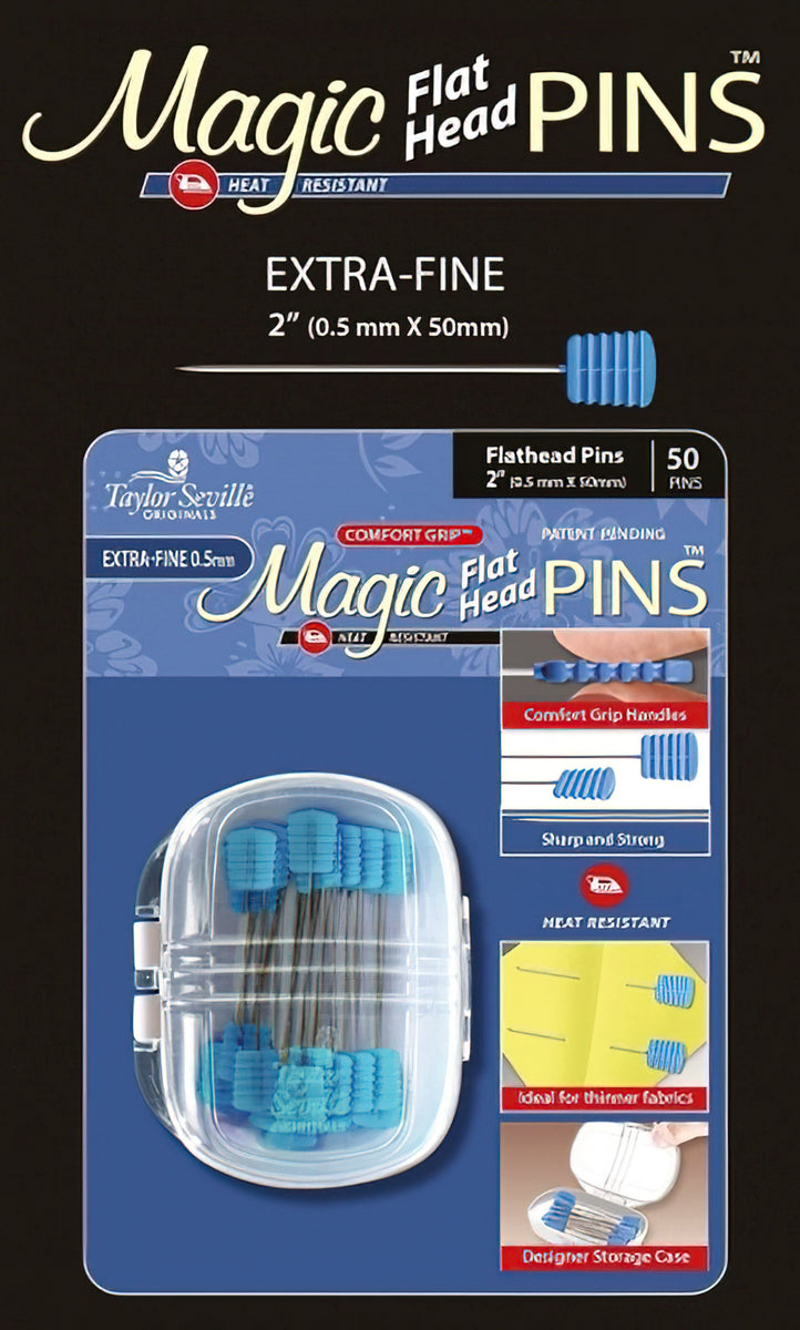 Magic Pins - 219942 FLAT Head EXTRA Fine 50 pins by Taylor Seville