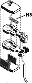 Coupler Conversion - Assembled2 Pairs -- For Kato SD40-2 w/Underslung Short Shank Couplers/Bachmann Spectrum 2-8-0