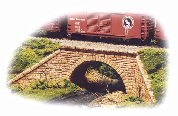 Single-Track Stone Arch Bridge -- Kit - 11-1/2 x 7-1/2 x 3"29.2 x 19.1 x 7.6cm