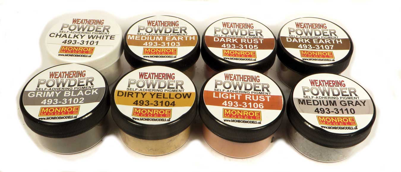 Colored Weathering Powder Assortment -- 8 Colors Each: 1oz28.3g