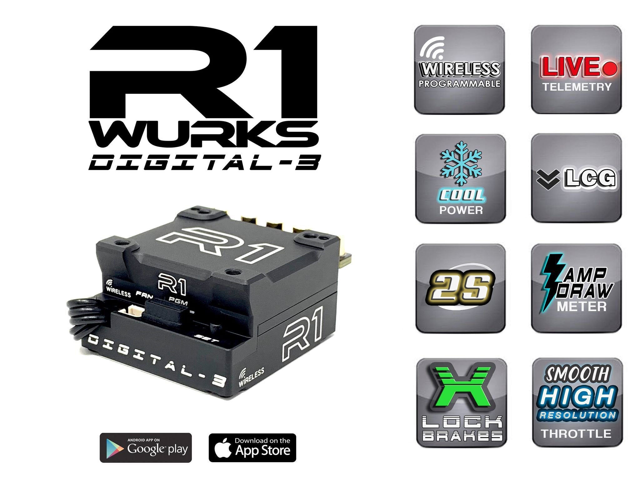 R1 Digital-3 ESC 2S (not 1S) A6 (040007)
