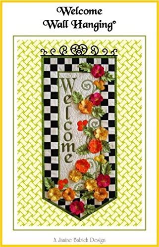 CD Welcome Wall Hanging Machine Embroidery by Janine Babich