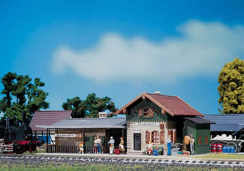 Faller 110092 HO Scale Country Station -- 8 x 4-1/8" 20.3 x 10.4cm