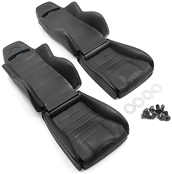 Yeah Racing Hard Plastic Seats 2pcs For 1/10 Crawler Black (YA-0540)