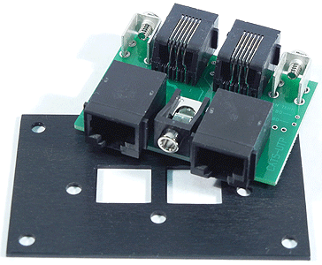 UTP-CAT5 Fascia Panel -- With 2 CAT RJ45 Sockets on Back