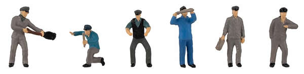 Faller 151625 HO Scale Steam Locomotive Personnel -- pkg(6)