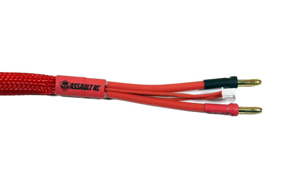 24" 2s Balance Plug Power Leads with 4mm Bullets