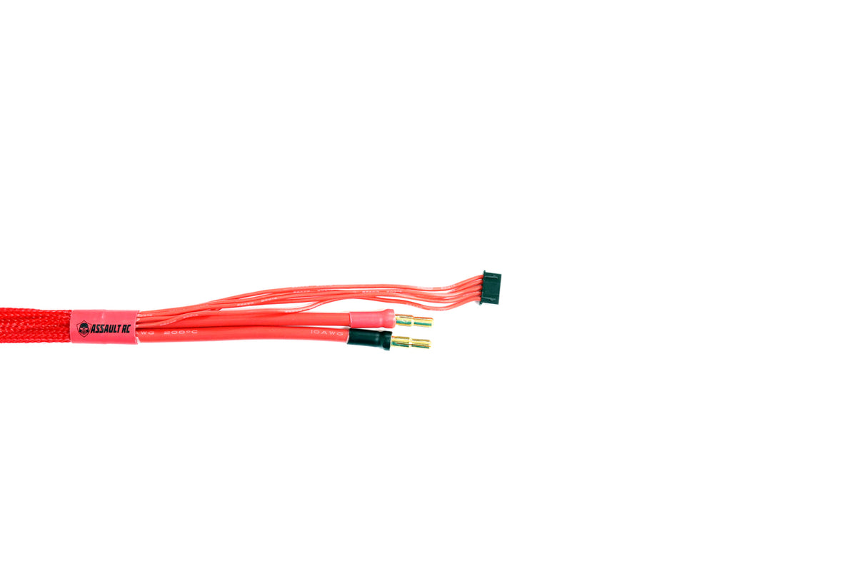24" Power Leads with High Current 4/5mm Step Bullets, 4s Balance Lead with High Current 4mm Step Bullets Charger Connector (4s)