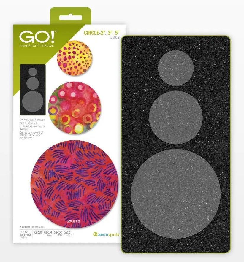 Accuquilt GO! Die 55012 Circle- 2,3,5 inch