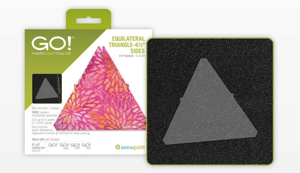 Accuquilt GO! Die 55429 Equilateral Triangle 4.5 Inch Sides