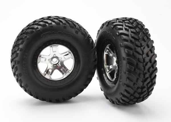 TRAXXAS 5873X Tire/Wheel Assembled Black Beadlock
