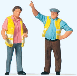 Working People -- Man & Woman with Yellow Vests