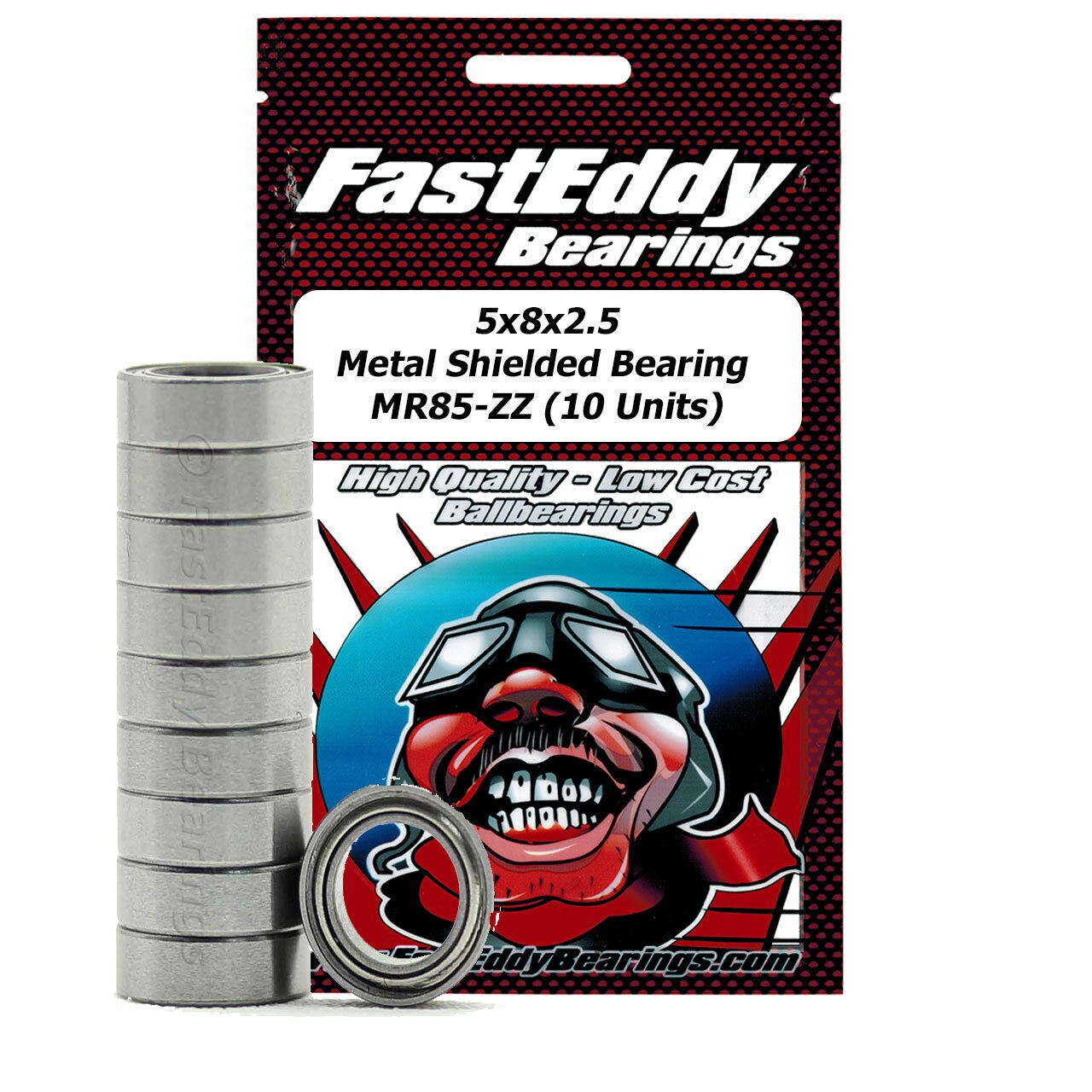 FastEddy Slash Wheelie Bar Wheel Bearings 5x8x2.5 (10) (TFE2582)