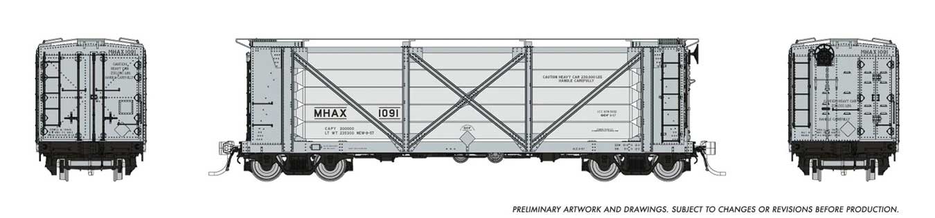 ACF Helium Gas Tank Car 6-Pack - Ready to Run -- ATMX Set #2 (gray, silver)