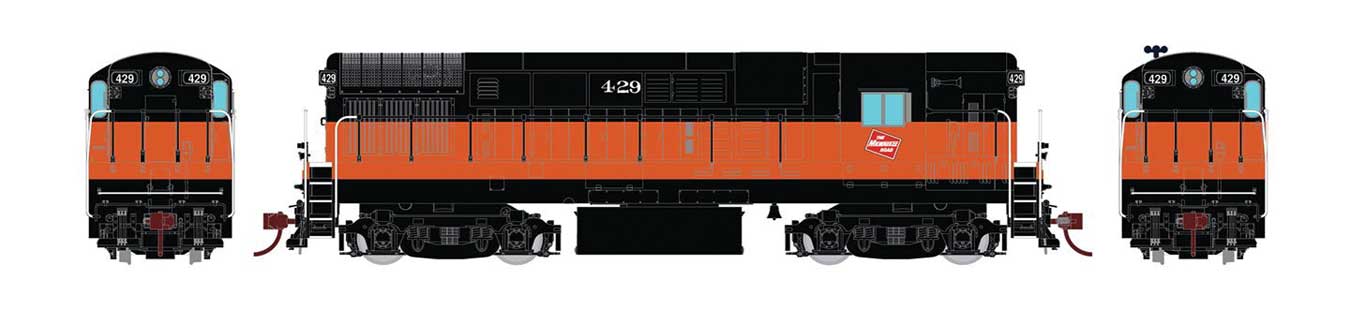 FM H16-44 Phase III - Standard DC -- Milwaukee Road 432 (orange, black)