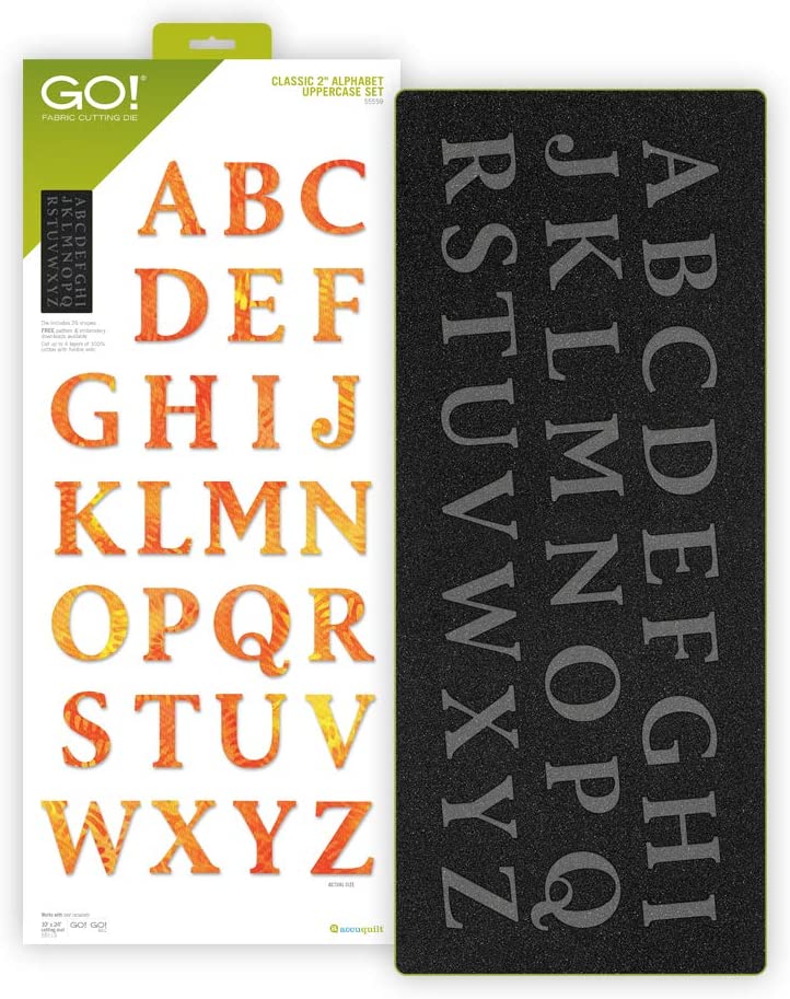 Accuquilt GO! Die 55559 2 in Alphabet Uppercase Set