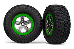 Traxxas TRA6876 Tires & wheels, assembled, glued (SCT, chrome, gre