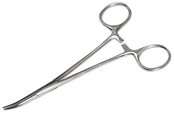 Faller 170528 A Scale Lockable Forceps/Mosquito Clamp -- Curved End