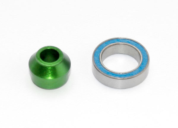 Traxxas Bearing Adapter, 6061-T6 Aluminum (green-anodized (6893G)