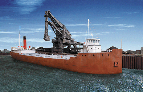 Great Lakes Ore Boat - Kit -- Waterline Hull; 36 x 691.4 x 15.2cm