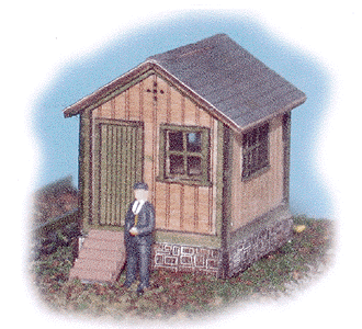 Waterville Switchman's Shanty -- Kit - 1 x 3/4 x 1"2.5 x 1.9 x 2.5cm
