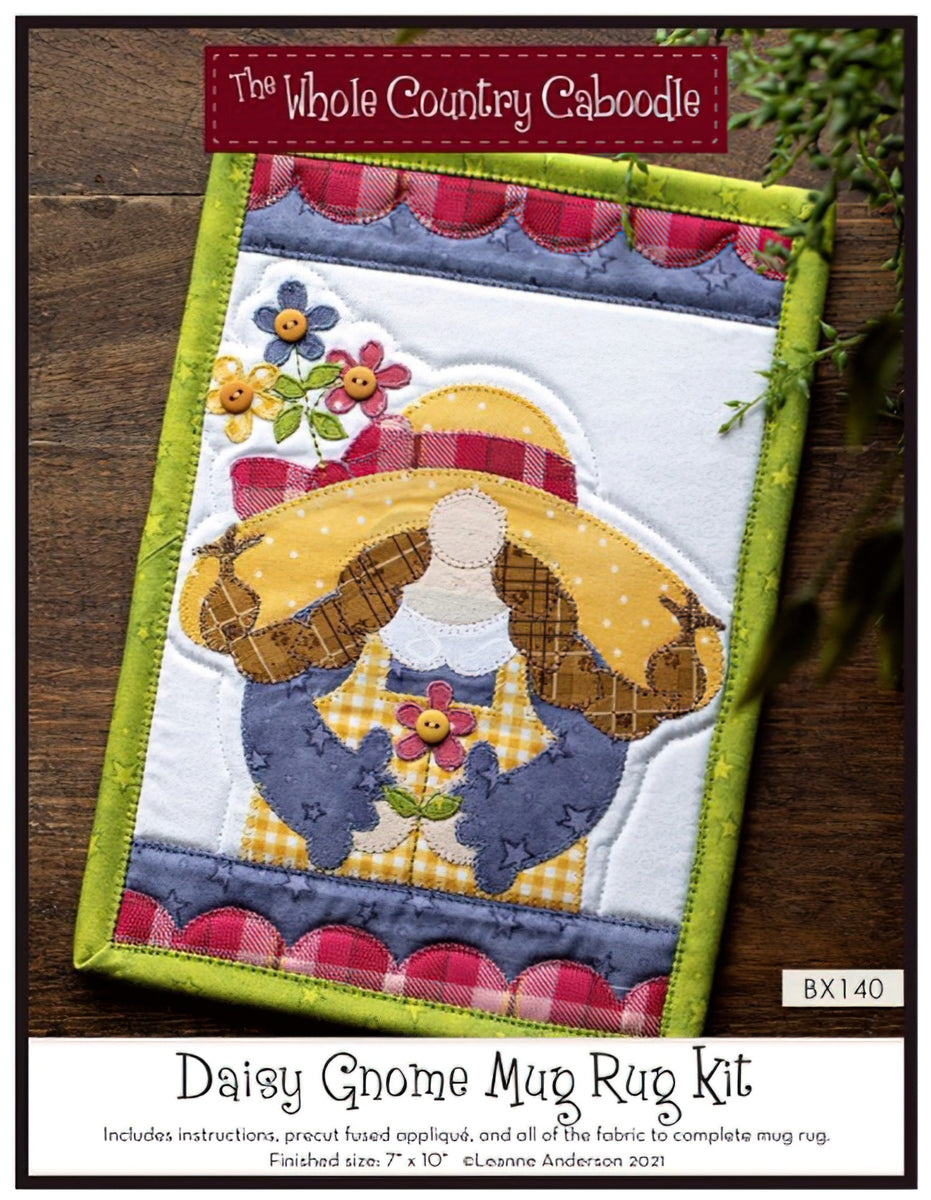 Daisy Gnome Mug Rug Kit by The Whole Country Caboodle