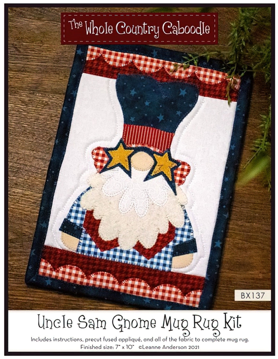 Uncle Sam Gnome Mug Rug Kit by The Whole Country Caboodle