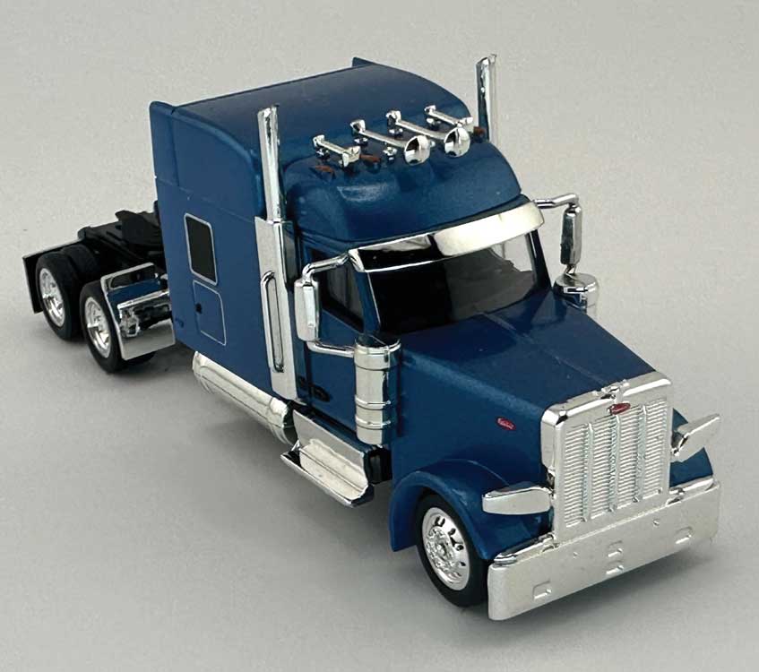 Peterbilt 589 Stand-Up Sleeper-Cab Semi Tractor - Assembled -- Metallic Blue