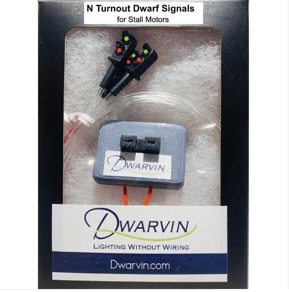 DVTSSS201N Turnout Signals Kit for Stall Motor Switch Machines w/Dwarf Signals -- Kit Includes Controller, 3 Dwarf Signals