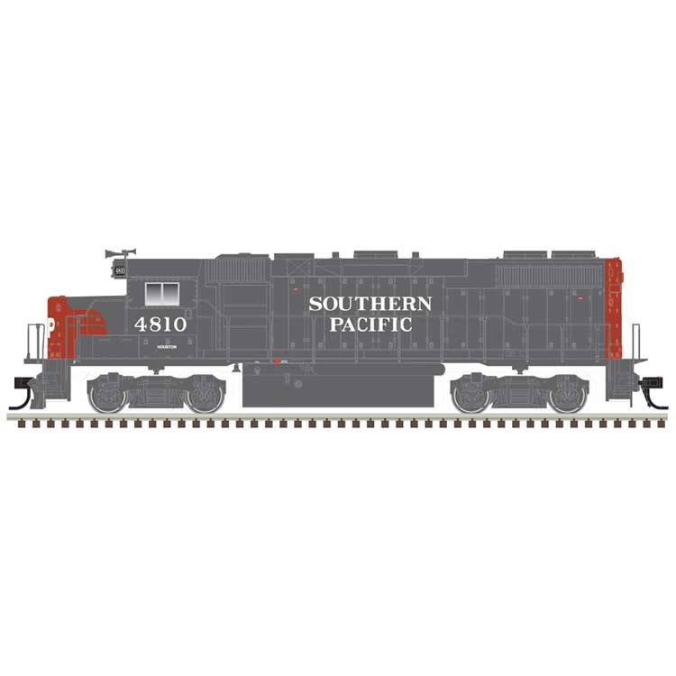 EMD GP38-2 - Standard DC - Silver -- Southern Pacific #4810 (gray, red)
