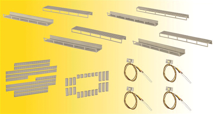 Floor-Mount Interior Light Starter Set w/Adjustable Frames -- White LEDs