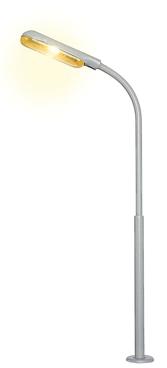 LED Whip-Style Street Lamp w/Plug Base & Socket -- Yellow LED, 10-16 V, 2-1/8"5.4cm Tall