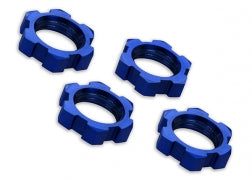 Traxxas TRA7758 Wheel nuts, splined, 17mm, serrated (blue-anodized