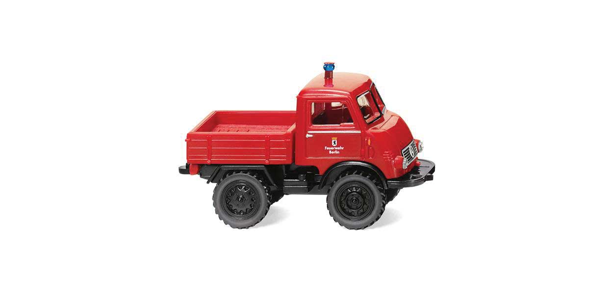 1950-1953 Unimog U 401 Heavy-Duty Truck - Assembled -- Berlin, East Germany, Fire Department (red, black, German Lettering)