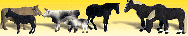 Assorted Farm Animals - Scenic Accents -- pkg(7)