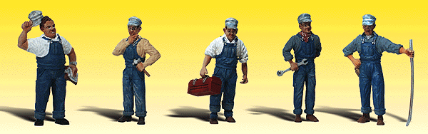 Working People - Scenic Accents -- Train Mechanics and Tools pkg(5)