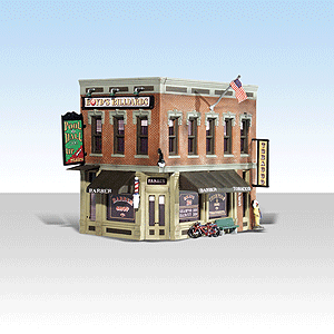 Corner Emporium - Built-&-Ready Landmark Structures -- Assembled - 2-5/16 x 1-1/2"5.86 x 3.81cm