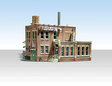 Clyde & Dale's Barrel Factory - Built-&-Ready Landmark Structures -- Assembled - 3-9/16 x 3-1/8"9 x 8cm
