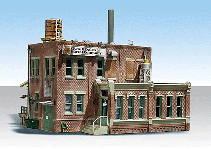 Clyde & Dale's Barrel Factory - Built-&-Ready Landmark Structures -- Assembled - 6-5/8 x 5-11/16"16.8 x 14.4cm