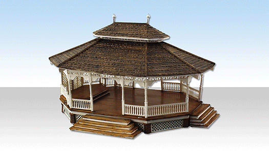 Built-&-Ready Landmark Structures - Assembled -- Grand Gazebo - 6-5/16 x 5-9/32"16 x 13.4cm