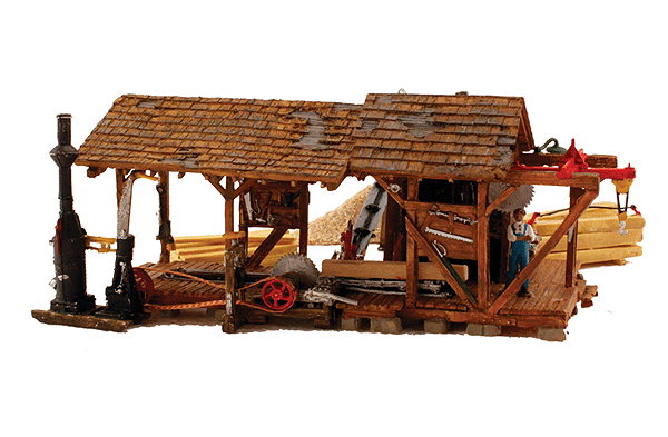 Buzz's Sawmill - Built & Ready Landmark Structures -- Assembled - 7-1/2 x 5-7/8"19 x 14.9 cm